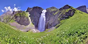 Bern: Waterfall, Engstligen Falls, Panorama, Engstligenalp
