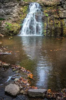 Indiana: Waterfall, France Park, Indiana, USA