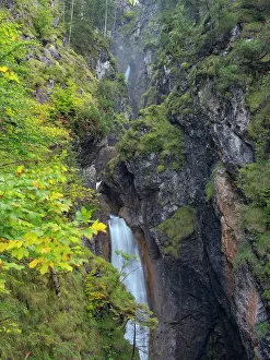 Allgau: Waterfall in gorge of Gaisalpbach near Oberstdorf
