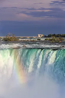 Prismatic: Waterfall Horseshoe Falls with Rainbow, Niagara