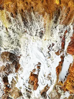 Weird: Detail of a waterfall in the Rio Tinto (Red river)