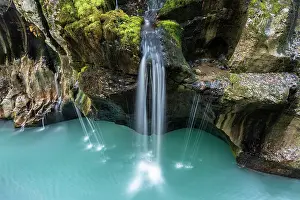 Slovenia: Waterfall in Soca Canyon, Soca valley, Triglav National
