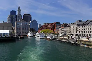 Cruise: Waterfront with tour boats at Long Wharf, Boston