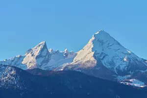 Watzmann: Watzmann massif at sunrise in winter, Berchtesgaden