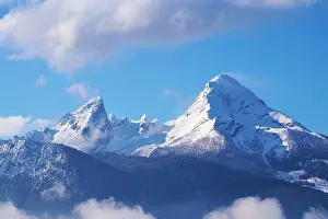 Watzmann: Watzmann massif at sunrise in winter, Berchtesgaden