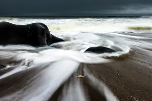Crashing: Waves crashing on the beach