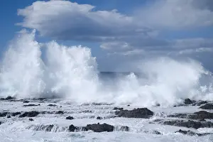 Crashing: Waves crashing on rocky shore, Tenerife