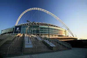 Steps: Wembley Stadium in the evening sun, London, England