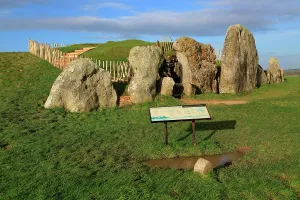 Board: West Kennet neolithic long barrow, Wiltshire, England