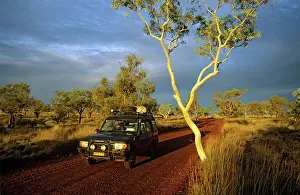 Hamersley: Western Australia - Four-wheel drive on road in
