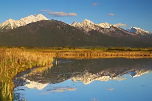 Mission: Wetlands pond reflects Mission Mountain