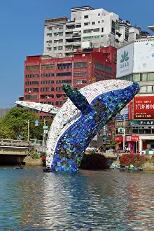 Installation: Whale in Love ecological art installation in