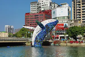 Installation: Whale in Love ecological art installation in