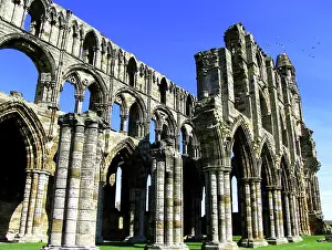 Note: Whitby Abbey, England. NOTE: This image avail. up