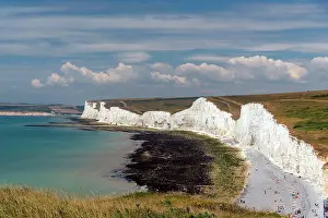 Sussex: White chalk cliffs near Eastbourne on the south
