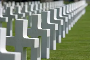 Soldier: White crosses for Battle of Normandy, Normandy