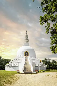 Peace: White Peace Stupa Zalaszanto, Buddhist centre, temple
