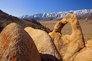 Whitney: Whitney Portal Arch - rock arch of red granite