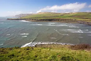 Kimmeridge: The wild Dorset coast, looking west across Kimmeridge