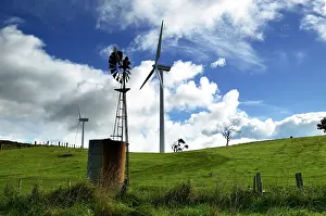 Portland: Wind farm and with windmill near Portland, South Australia