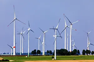 Economy: Wind turbines, wind farm Lichtenau (Westphalia)