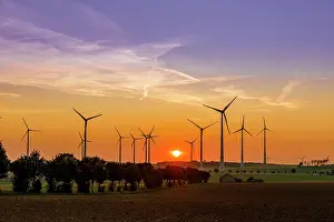Economy: Wind turbines, wind turbines, wind farm in East