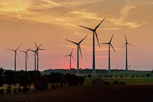 Economy: Wind turbines, wind turbines, wind farm in East