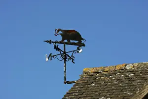 Wrought: Wind / weather vane - wrought iron with badger