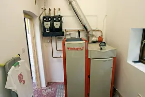 Pellets: Windhager Austrian wood pellet fired domestic biomass