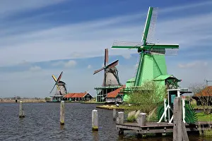 Schans: Windmill, Zaanse Schans, Holland, Netherlands