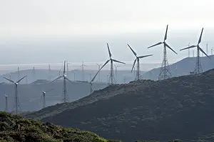 Tarifa: Windmills / Turbines at wind farm near Tarifa