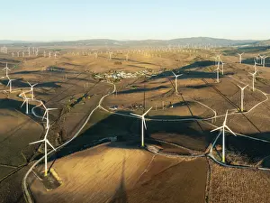Energy: Windmills on a wind farm near Zahara de los Atunes