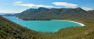 Wineglass: Wineglass Bay - and surrounding mountains seen
