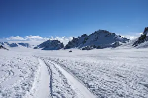 Plateau: Winter landscape of the Pamir Plateau