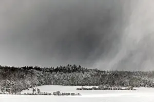 Storm: Winter landscape in the Swabian Alb, biosphere area