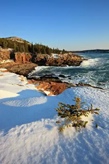 Crashing: A winter morning on the Maine coast in Acadia