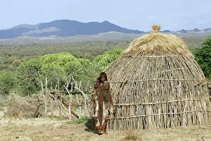 Hamer: Woman and child - Hamer tribe