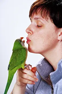 Monk: Woman and Parakeet