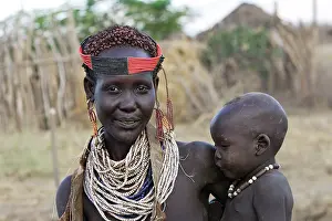 Necklace: Women and baby Karo ethnic group