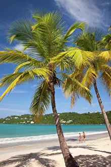 Thomas: Two women at Megan's Bay beach, St. Thomas
