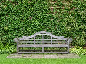 Seating: Wooden bench designed by Sir Edwin Lutyens in the