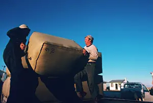 Lifted: Wool bale being lifted Victoria