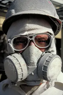 Workers: Worker with safety mask