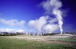 Spouting: Yellowstone's Old Faithful Geyser