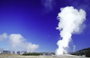 Spouting: Yellowstone's Old Faithful Geyser