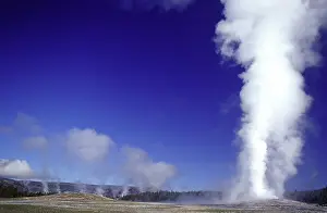 Spouting: Yellowstone's Old Faithful Geyser
