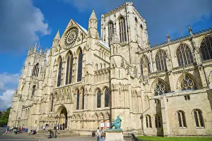 Churches: York Minster south entrance, York, Yorkshire, England