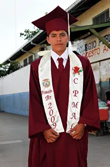 Party: Young man at graduation, just before the big graduation