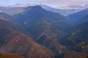 Yungas: Yungas - view to the Yungas and roads leading up