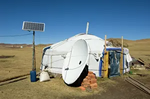 Board: Yurt w./satellite dish & solar panel